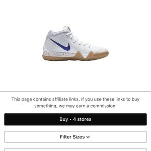 Nike Kyrie Uncle Drew Size 5.5Y White Blue Basketball Shoes AA2897-100